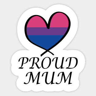 Proud Mum LGBT Gay Pride Month Bisexual Flag Sticker